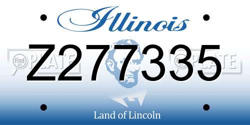 Z277335 Illinois License Plate