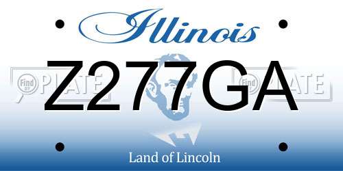 Z277GA Illinois License Plate