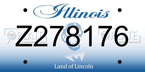 Z278176 Illinois License Plate