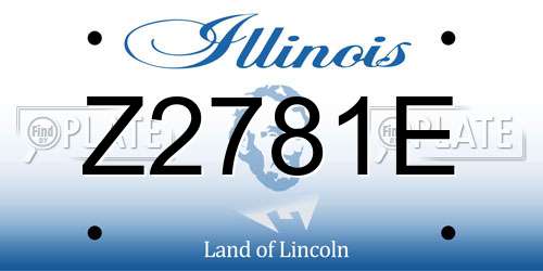 Z2781E Illinois License Plate