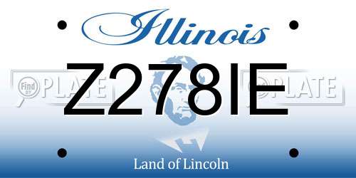 Z278IE Illinois License Plate