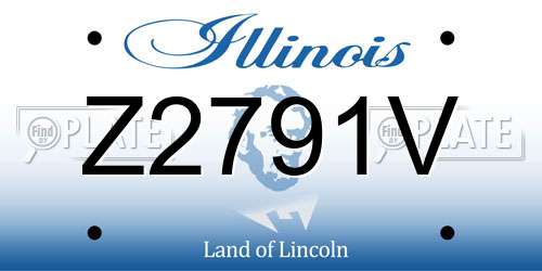 Z2791V Illinois License Plate
