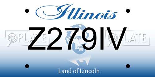 Z279IV Illinois License Plate