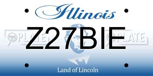 Z27BIE Illinois License Plate