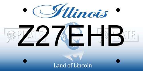 Z27EHB Illinois License Plate