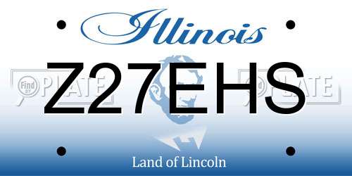 Z27EHS Illinois License Plate