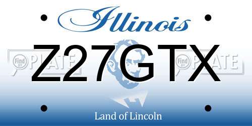 Z27GTX Illinois License Plate