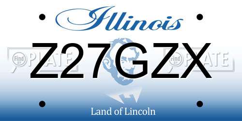 Z27GZX Illinois License Plate