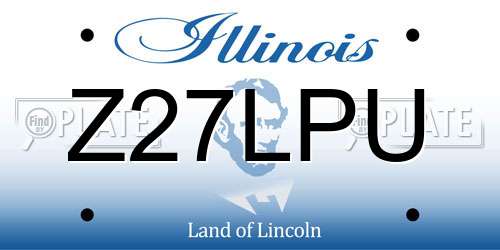 Z27LPU Illinois License Plate