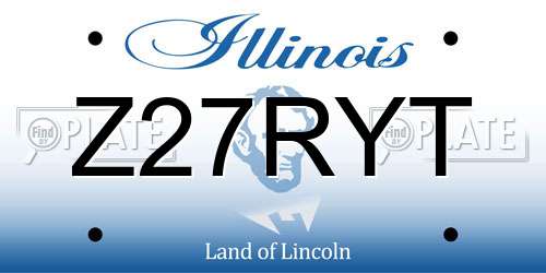 Z27RYT Illinois License Plate