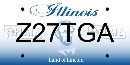 Z27TGA Illinois License Plate
