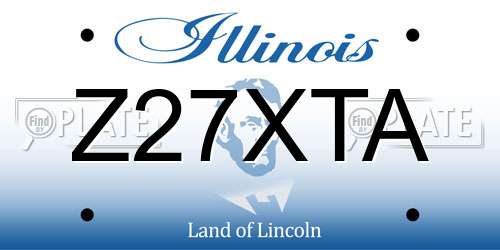 Z27XTA Illinois License Plate