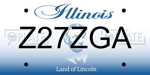 Z27ZGA Illinois License Plate