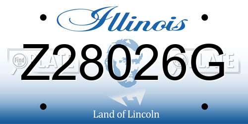 Z28026G Illinois License Plate