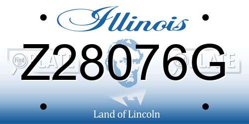Z28076G Illinois License Plate