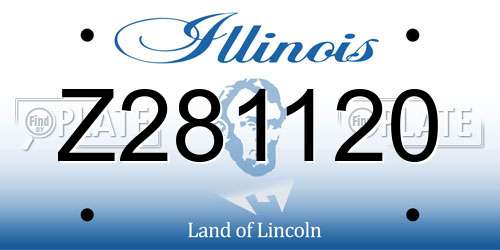 Z281120 Illinois License Plate