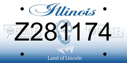 Z281174 Illinois License Plate