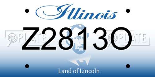 Z2813O Illinois License Plate