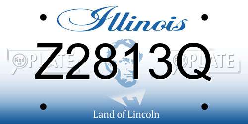Z2813Q Illinois License Plate