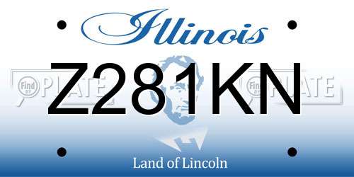 Z281KN Illinois License Plate