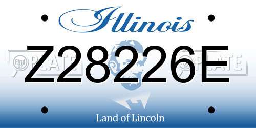 Z28226E Illinois License Plate