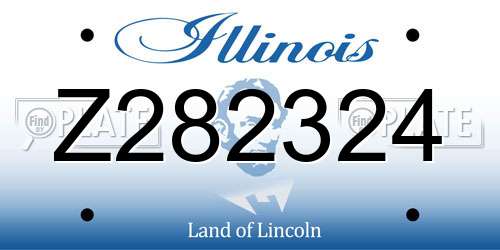 Z282324 Illinois License Plate