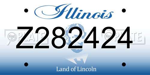 Z282424 Illinois License Plate