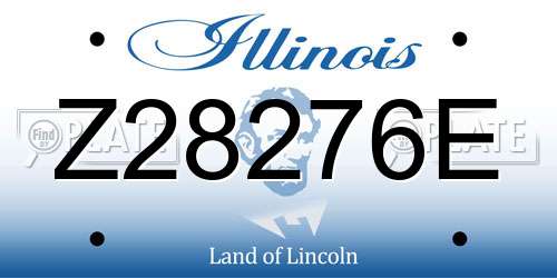 Z28276E Illinois License Plate