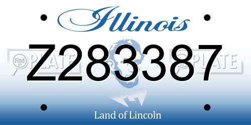 Z283387 Illinois License Plate