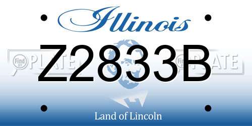 Z2833B Illinois License Plate
