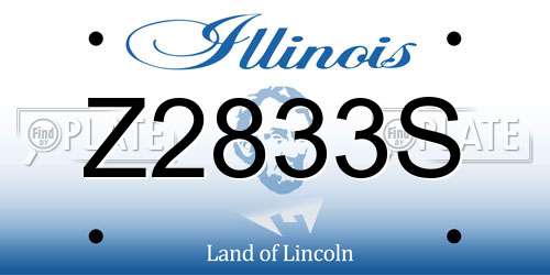 Z2833S Illinois License Plate