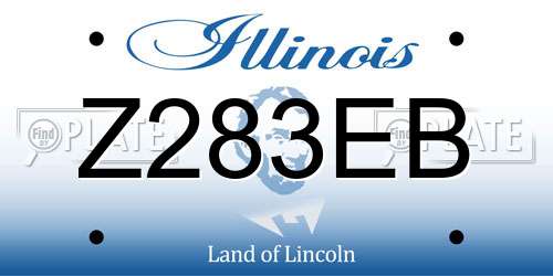 Z283EB Illinois License Plate