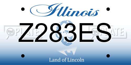 Z283ES Illinois License Plate