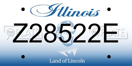 Z28522E Illinois License Plate
