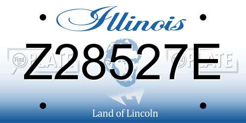 Z28527E Illinois License Plate