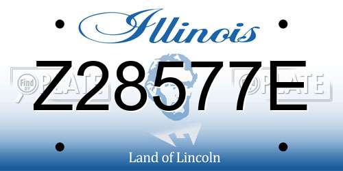 Z28577E Illinois License Plate