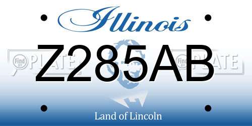 Z285AB Illinois License Plate