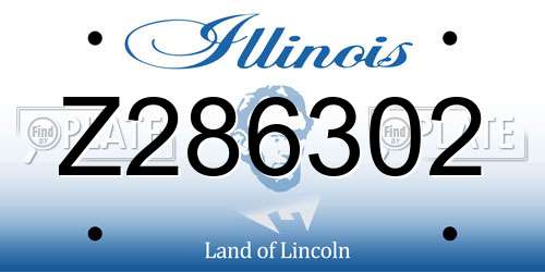 Z286302 Illinois License Plate