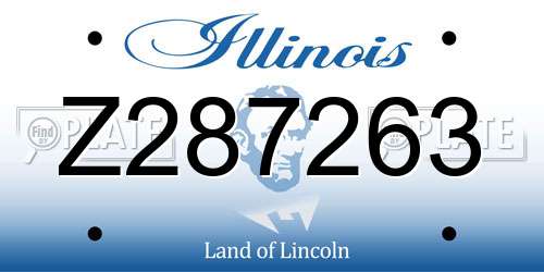 Z287263 Illinois License Plate