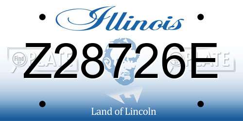 Z28726E Illinois License Plate