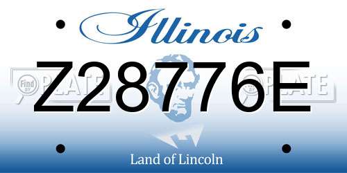 Z28776E Illinois License Plate