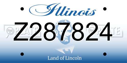 Z287824 Illinois License Plate