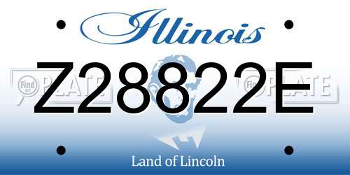 Z28822E Illinois License Plate