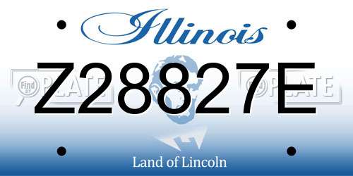 Z28827E Illinois License Plate