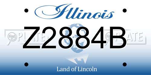 Z2884B Illinois License Plate