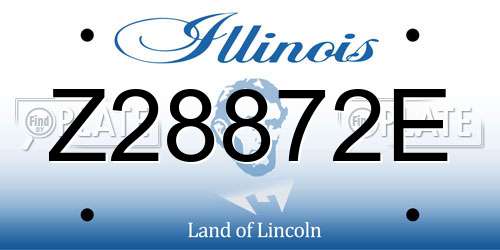Z28872E Illinois License Plate