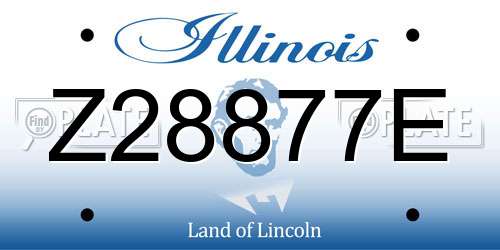 Z28877E Illinois License Plate