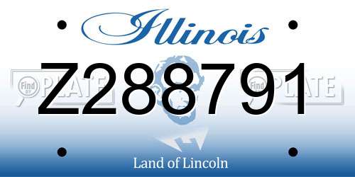 Z288791 Illinois License Plate