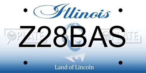 Z28BAS Illinois License Plate