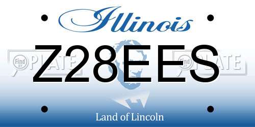 Z28EES Illinois License Plate